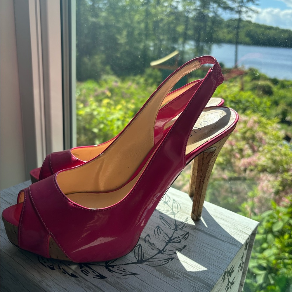 Hot pink Guess heels